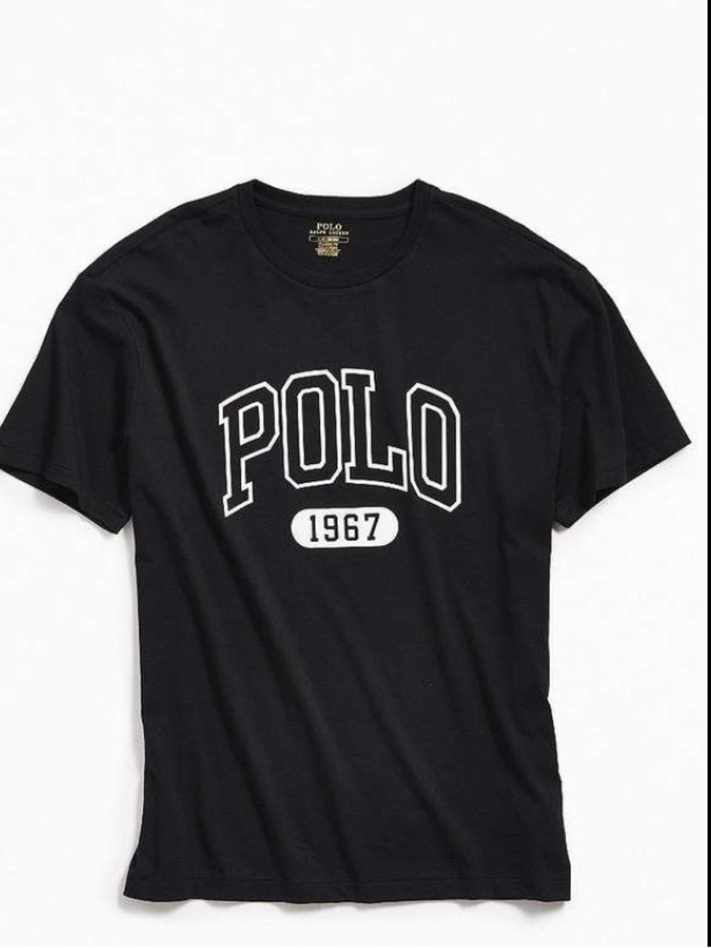 Polo by Ralph Lauren Black T-Shirt with White 'POLO 1967' Chest Graphic